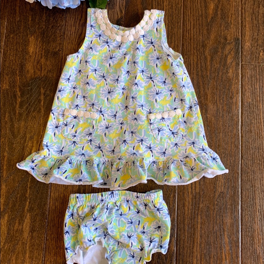 Crown & IVY Baby Doll top and bloomers 24m